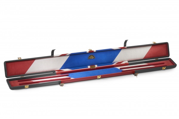 Union Jack Pattern ¾ Leather Snooker Cue Case